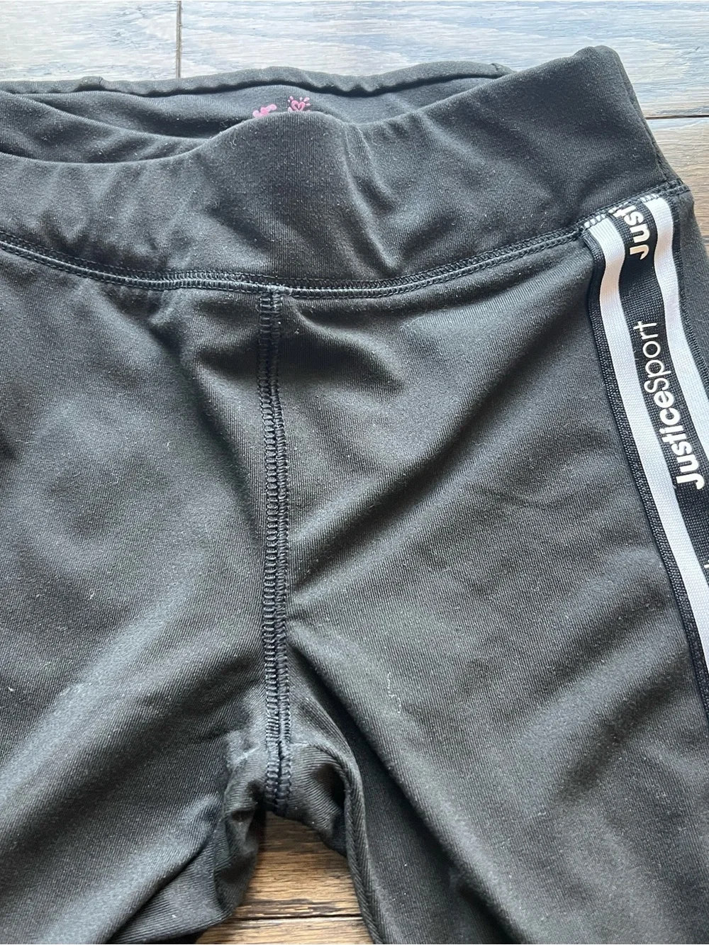 Justice black girls pants 7/8